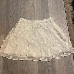 XXI White Floral Mini Skirt